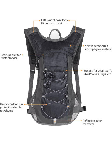 Mochila de Hidratación Unigear 2L para Correr y Ciclismo