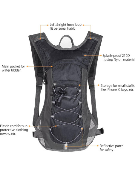 Mochila de Hidratación Unigear 2L para Correr y Ciclismo Mochila de Hidratación Unigear 2L para Correr y Ciclismo