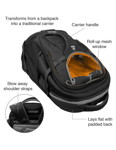 Mochila Transportadora Kurgo G-Train para Perros Pequeños - Impermeable