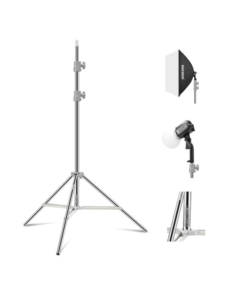 Soporte de Luz Plegable NEEWER ST-190SS 190cm Acero Inoxidable Soporte de Luz Plegable NEEWER ST-190SS 190cm Acero Inoxidable