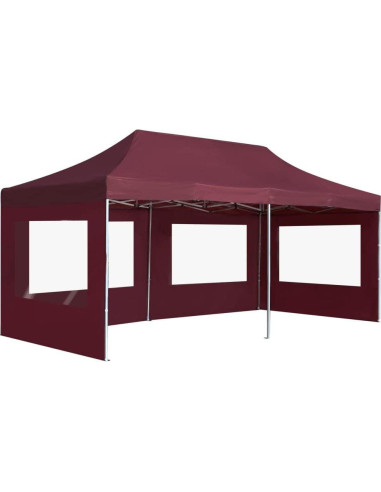 Carpa Plegable Profesional LJLB 5.74m x 2.9m Impermeable Roja