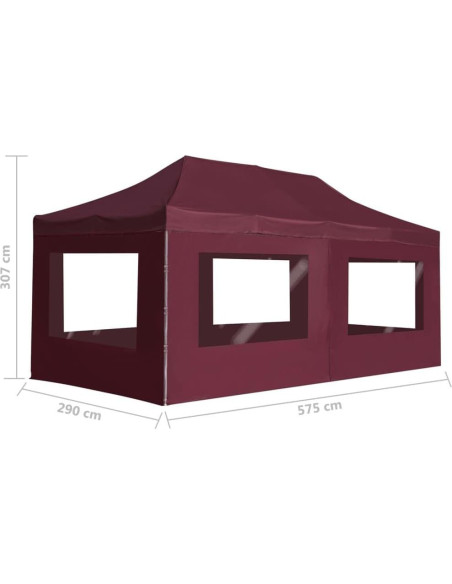 Carpa Plegable Profesional LJLB 5.74m x 2.9m Impermeable Roja Carpa Plegable Profesional LJLB 5.74m x 2.9m Impermeable Roja