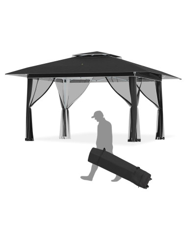 Carpa Gazebo Pop Up ECOTOUGE 3.66x3.66m Impermeable con Mosquitero