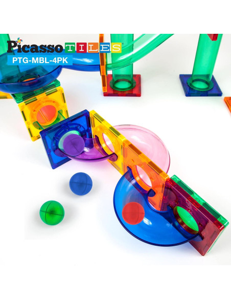 PicassoTiles 4 Piezas Canicas para Pistas Magnéticas 3D PicassoTiles 4 Piezas Canicas para Pistas Magnéticas 3D