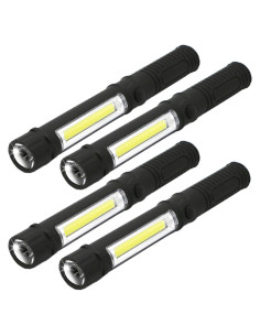 Linterna de Trabajo LED WUTL 4 Pcs con Base Magnética y Clip