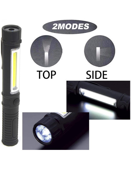 Linterna de Trabajo LED WUTL 4 Pcs con Base Magnética y Clip Linterna de Trabajo LED WUTL 4 Pcs con Base Magnética y Clip