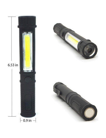 Linterna de Trabajo LED WUTL 4 Pcs con Base Magnética y Clip Linterna de Trabajo LED WUTL 4 Pcs con Base Magnética y Clip