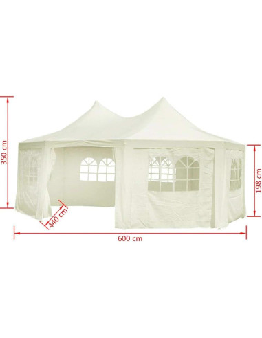 Carpa Octagonal para Fiestas SHARK SHIP 6.0x4.4m Resistente al Agua
