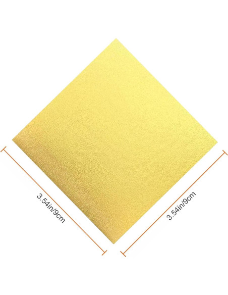 500 Hojas de Oro Oukeione 9x9 cm para Manualidades y Decoración 500 Hojas de Oro Oukeione 9x9 cm para Manualidades y Decoración