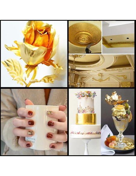 500 Hojas de Oro Oukeione 9x9 cm para Manualidades y Decoración 500 Hojas de Oro Oukeione 9x9 cm para Manualidades y Decoración