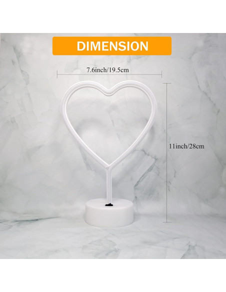 Luz LED Neon Corazón VIFULIN Azul 30.48 cm Recargable Luz LED Neon Corazón VIFULIN Azul 30.48 cm Recargable