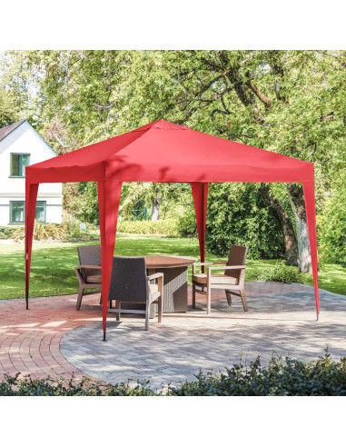 Toldo Plegable Muebles de América 3.05x3.05m Rojo con Bolsa