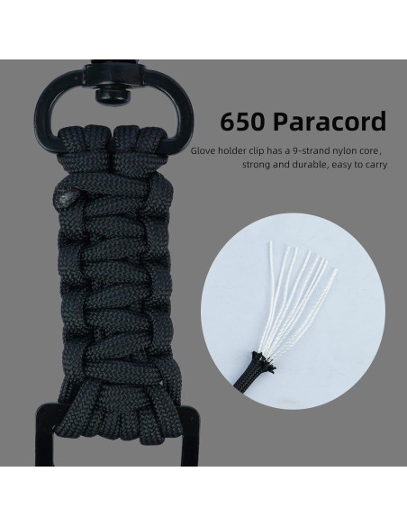 Soporte de Clip para Guantes KUNN - Alta Resistencia, Negro Soporte de Clip para Guantes KUNN - Alta Resistencia, Negro