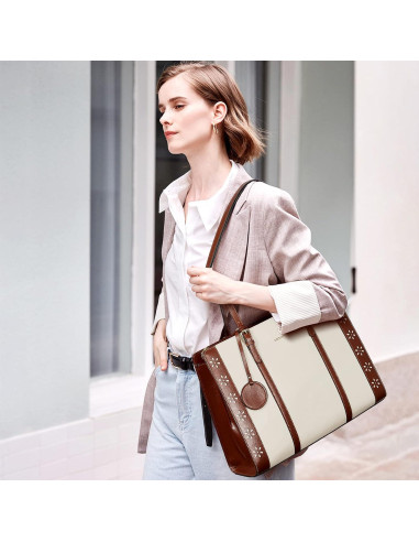 Bolsa de Laptop BOSTANTEN para Mujeres 15.6" Cuero Vintage