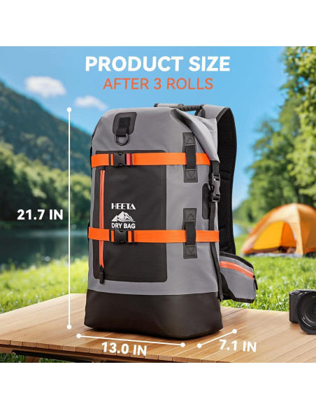 Mochila Impermeable HEETA 40L para Senderismo y Viajes Mochila Impermeable HEETA 40L para Senderismo y Viajes