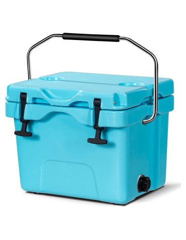 Enfriador de Hielo COSTWAY 16 Cuartos Azul Aislado Portátil