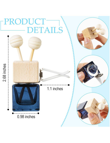 100 Botellas Difusor de Aceite Esencial Zubebe para Auto