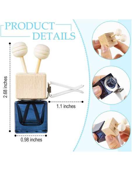 100 Botellas Difusor de Aceite Esencial Zubebe para Auto