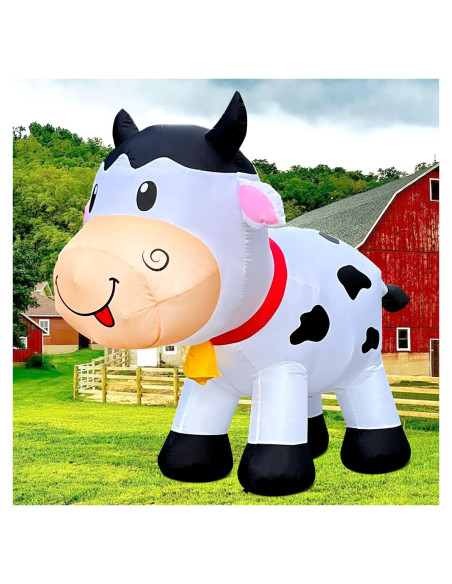 Vaca Inflable de Navidad DomKom con Luces LED 1.8m Vaca Inflable de Navidad DomKom con Luces LED 1.8m