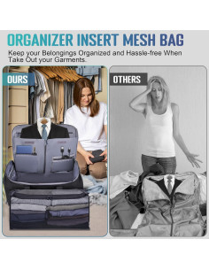 Bolsa de viaje 2 en 1 HILOMON negra con compartimento para trajes 2