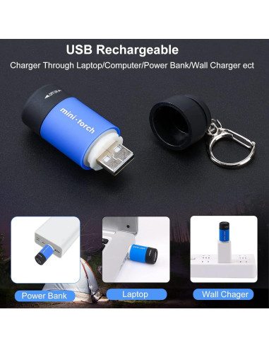 Mini Linternas LED Recargables USB Cussity 3 Paquetes