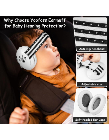 Auriculares de Protección Auditiva Yoofoss para Bebés 0-36 Meses