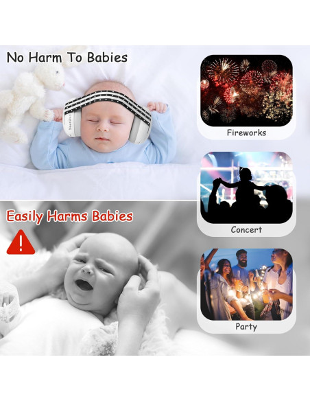 Auriculares de Protección Auditiva Yoofoss para Bebés 0-36 Meses Auriculares de Protección Auditiva Yoofoss para Bebés 0-36 Meses