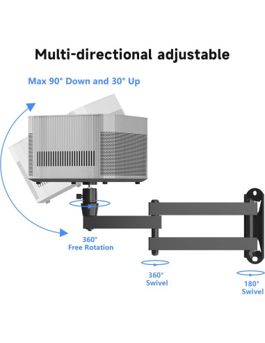 Soporte Universal Plegable para Proyector Suptek MA1330YT - Ajustable, 3 kg
