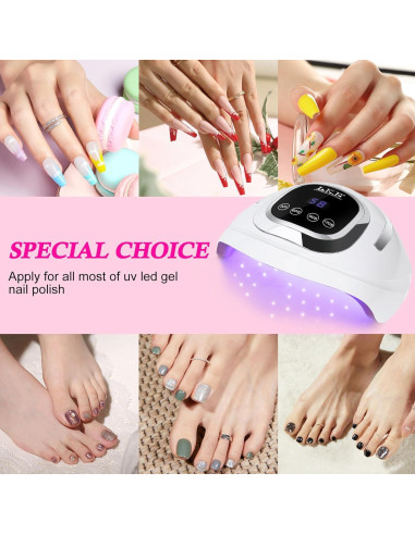 Lámpara UV para Uñas Wisdompark 268W con 60 Perlas LED