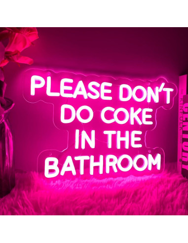 Luz de Neón LED ZPLNOSIN 40x26 cm Decoración Pared Rosa