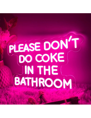 Luz de Neón LED ZPLNOSIN 40x26 cm Decoración Pared Rosa