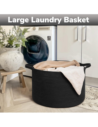 Cesta Grande de Almacenamiento Goodpick 90L Negra 55.88x35.56cm