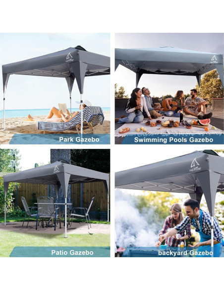 Carpa Plegable 3x3m HEYTENT Impermeable con Pared Lateral Carpa Plegable 3x3m HEYTENT Impermeable con Pared Lateral