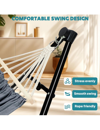 Hamaca y Silla Colgante Anyoo 2 en 1 con Soporte Plegable