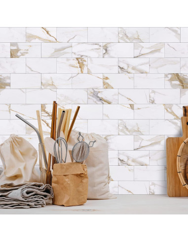 Azulejos Autoadhesivos STICKGOO 100 Piezas 15.24x7.48 cm PVC