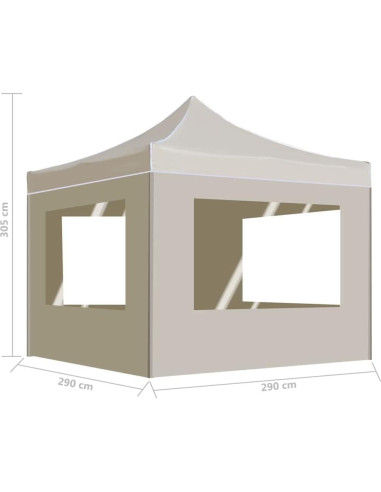 Carpa de Fiesta Plegable KTHLBRH 290x290 cm Crema Resistente