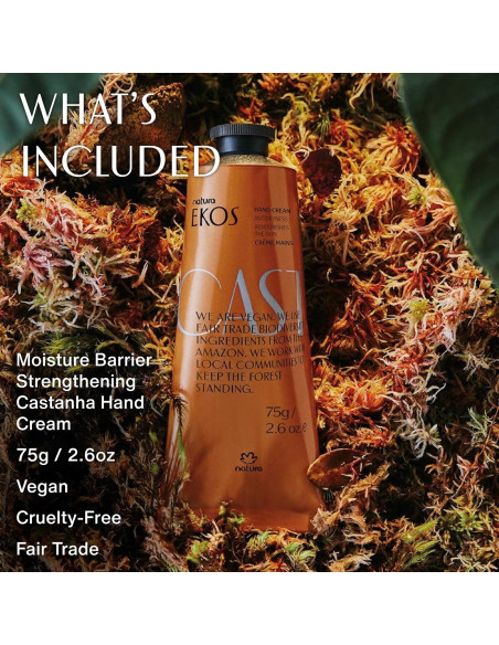 Crema de Manos Natura Ekos Castanha 75g - Hidratante Vegano Crema de Manos Natura Ekos Castanha 75g - Hidratante Vegano