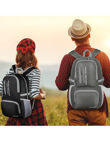 Mochila Plegable Ligera ZOMAKE 35L Resistente al Agua Negra