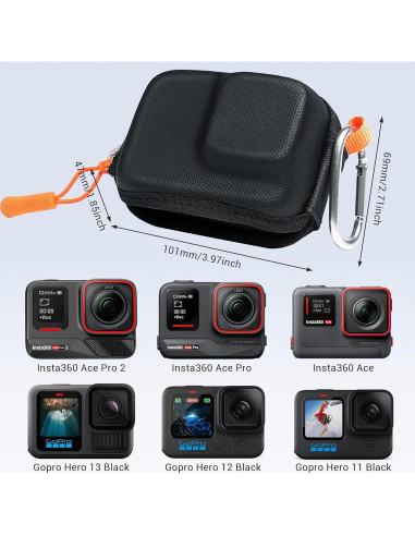 Funda rígida Cynova para cámaras de acción Insta360 Ace Pro 2