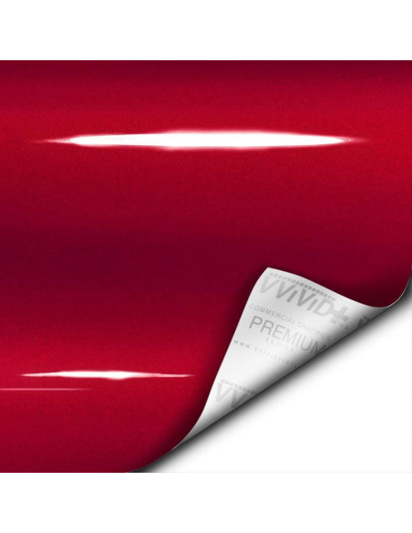 Vinilo para Envoltura de Auto VViViD Ultra Gloss Rojo 0.3m x 1.5m Vinilo para Envoltura de Auto VViViD Ultra Gloss Rojo 0.3m x 1.5m