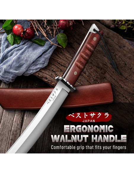 Cuchillo de Hoja Fija DRGSKL Tanto 33 cm Acero D2 Madera Cuchillo de Hoja Fija DRGSKL Tanto 33 cm Acero D2 Madera