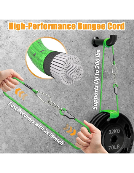 Cuerdas Bungee Sprookber 20 cm con Mosquetón Acero Inoxidable - Juego de 4 Cuerdas Bungee Sprookber 20 cm con Mosquetón Acero Inoxidable - Juego de 4