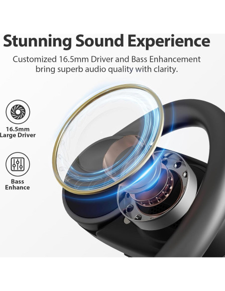 Auriculares Inalámbricos 1Mii E35 Negro, 60 Horas Reproducción IPX4 Auriculares Inalámbricos 1Mii E35 Negro, 60 Horas Reproducción IPX4
