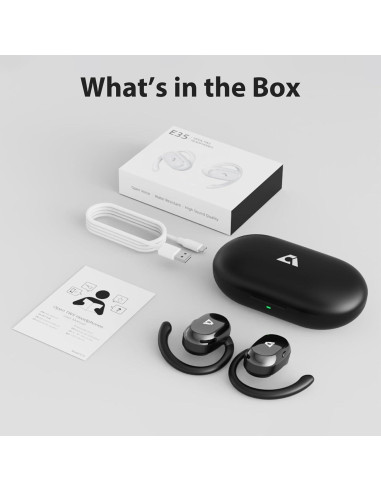 Auriculares Inalámbricos 1Mii E35 Negro, 60 Horas Reproducción IPX4