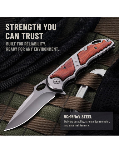 Cuchillo Plegable Grand Way 97010 - Acero Inoxidable 9.8 cm