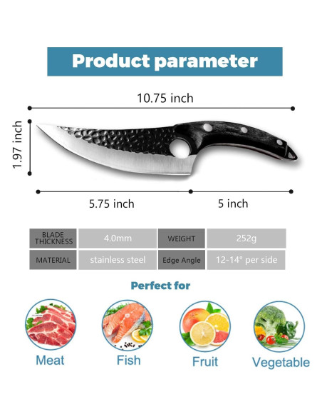 Cuchillo de Carnicero Huusk Dream Reach 27.31cm Acero Carbono Cuchillo de Carnicero Huusk Dream Reach 27.31cm Acero Carbono