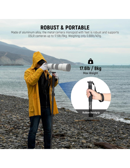 Monopie NEEWER TP41 155cm Aluminio para Cámara DSLR Monopie NEEWER TP41 155cm Aluminio para Cámara DSLR