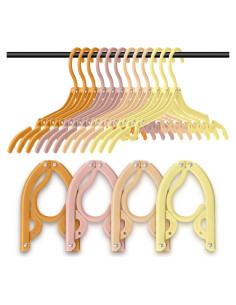 12 Perchas de Viaje Plegables Teenyyou Antideslizantes