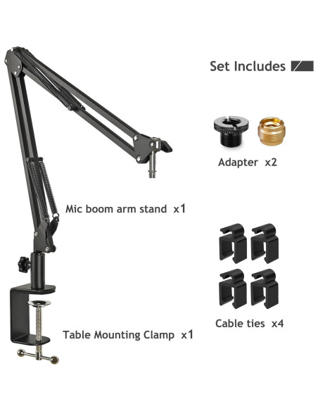 Brazo de Micrófono Ajustable Rigych para Razer Seiren Mini V2 V3 Brazo de Micrófono Ajustable Rigych para Razer Seiren Mini V2 V3