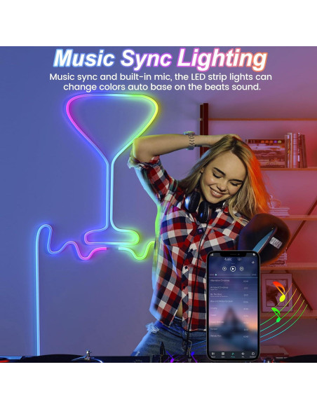Tira LED Neón RGB 5m AXMVEZ Control APP y Remoto IP67 Tira LED Neón RGB 5m AXMVEZ Control APP y Remoto IP67